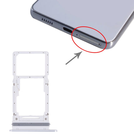 For Samsung Galaxy A33 5G SM-A336B Original SIM Card Tray + SIM Card Tray / Micro SD card tray (White)-garmade.com