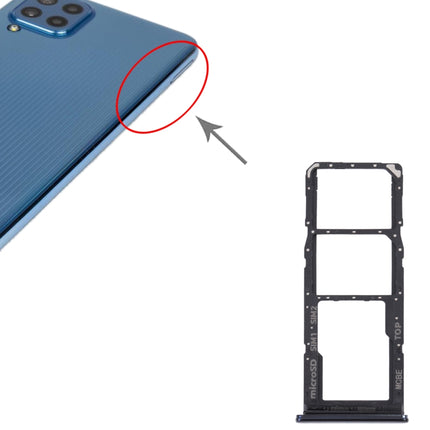 For Samsung Galaxy M32 5G SM-M326B Original SIM Card Tray + SIM Card Tray + Micro SD card tray (Black)-garmade.com