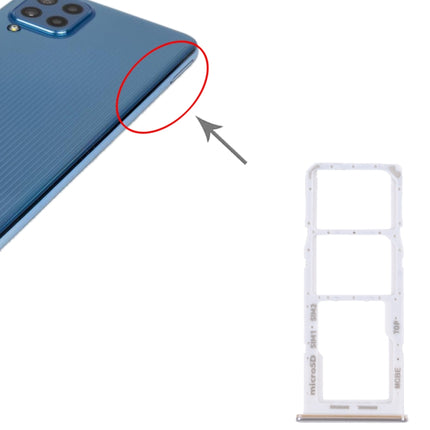For Samsung Galaxy M32 5G SM-M326B Original SIM Card Tray + SIM Card Tray + Micro SD card tray (White)-garmade.com