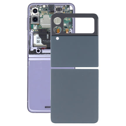 For Samsung Galaxy Z Flip3 5G SM-F711B Glass Battery Back Cover (Green)-garmade.com