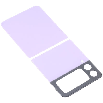 For Samsung Galaxy Z Flip3 5G SM-F711B Glass Battery Back Cover (Purple)-garmade.com