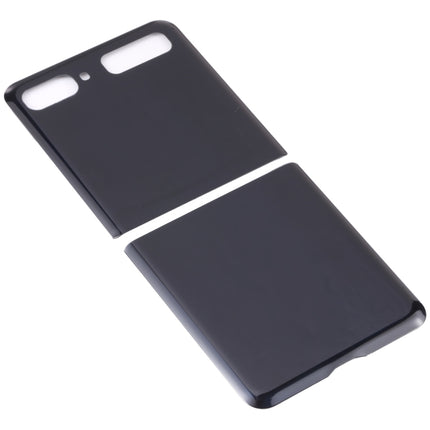 For Samsung Galaxy Z Flip 4G SM-F700 Glass Battery Back Cover (Black)-garmade.com