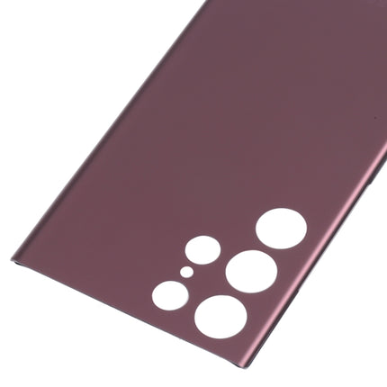 For Samsung Galaxy S22 Ultra Battery Back Cover (Dark Red)-garmade.com