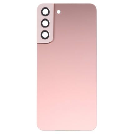 For Samsung Galaxy S22+ 5G SM-S906B Battery Back Cover with Camera Lens Cover (Pink)-garmade.com
