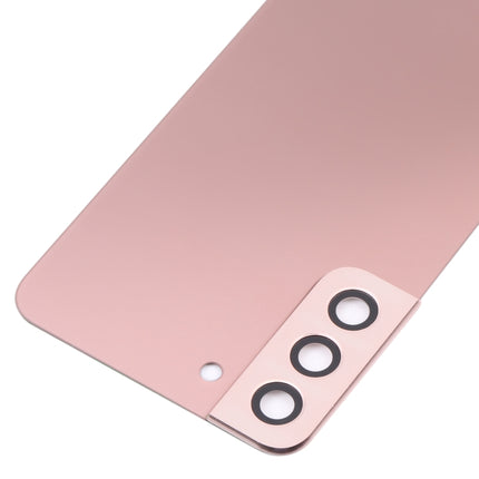 For Samsung Galaxy S22+ 5G SM-S906B Battery Back Cover with Camera Lens Cover (Pink)-garmade.com