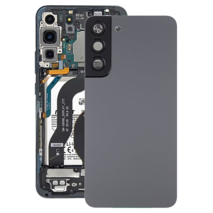 For Samsung Galaxy S22+ 5G SM-S906B Battery Back Cover with Camera Lens Cover (Grey)-garmade.com