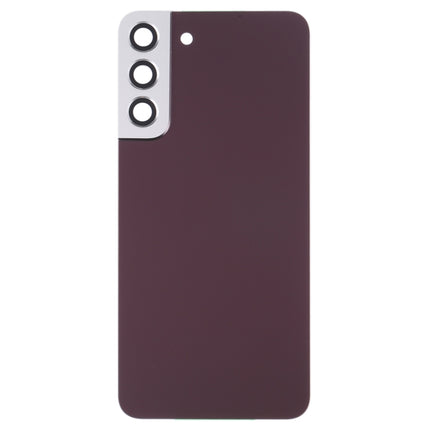 For Samsung Galaxy S22+ 5G SM-S906B Battery Back Cover with Camera Lens Cover (Purple)-garmade.com