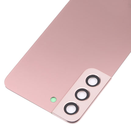 For Samsung Galaxy S22 5G SM-S901B Battery Back Cover with Camera Lens Cover (Pink)-garmade.com