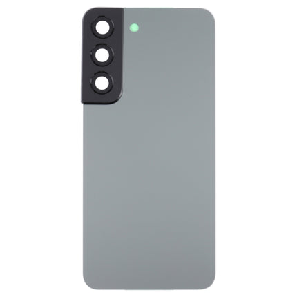 For Samsung Galaxy S22 5G SM-S901B Battery Back Cover with Camera Lens Cover (Grey)-garmade.com