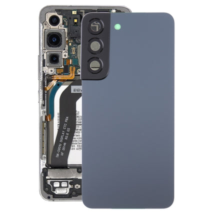For Samsung Galaxy S22 5G SM-S901B Battery Back Cover with Camera Lens Cover (Blue)-garmade.com