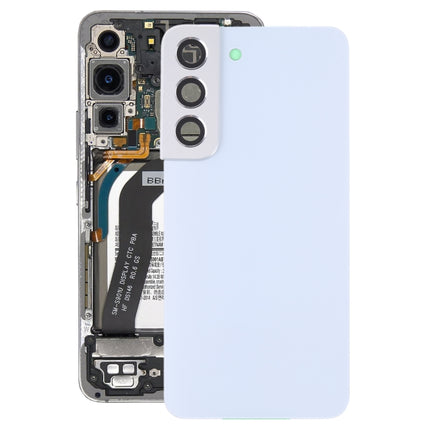 For Samsung Galaxy S22 5G SM-S901B Battery Back Cover with Camera Lens Cover (White)-garmade.com