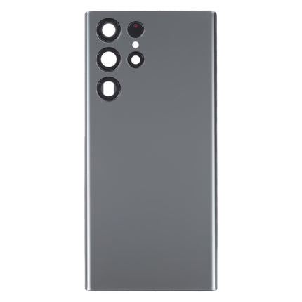 For Samsung Galaxy S22 Ultra 5G SM-S908B Battery Back Cover with Camera Lens Cover (Grey)-garmade.com