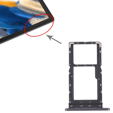 For Samsung Galaxy Tab A8 10.5 2021 SM-X200/X205 SIM Card Tray + SIM Card Tray / Micro SD Card Tray (Black)-garmade.com