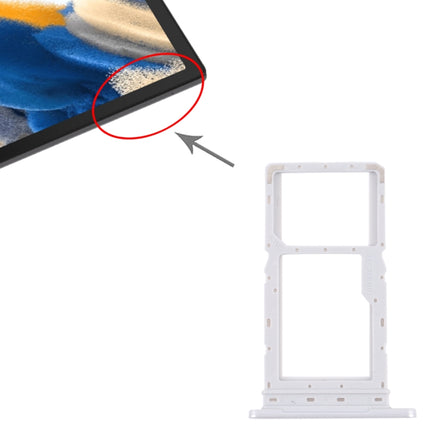 For Samsung Galaxy Tab A8 10.5 2021 SM-X200/X205 SIM Card Tray + SIM Card Tray / Micro SD Card Tray (White)-garmade.com