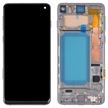 TFT LCD Screen For Samsung Galaxy S10 SM-G973 Digitizer Full Assembly with Frame,Not Supporting Fingerprint Identification(Black)-garmade.com