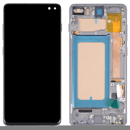 TFT LCD Screen For Samsung Galaxy S10+ SM-G975 Digitizer Full Assembly with Frame,Not Supporting Fingerprint Identification(Black)-garmade.com