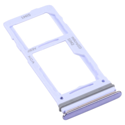 For Samsung Galaxy A72 SM-A725 SIM Card Tray + SIM Card Tray / Micro SD Card Tray (Purple)-garmade.com