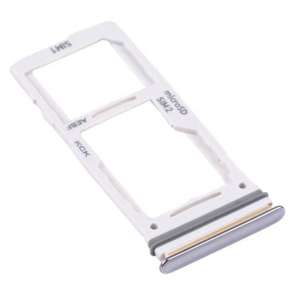 For Samsung Galaxy A72 SM-A725 SIM Card Tray + SIM Card Tray / Micro SD Card Tray (Silver)-garmade.com