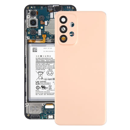 For Samsung Galaxy A23 5G SM-A236A Original Battery Back Cover with Camera Lens Cover(Pink)-garmade.com
