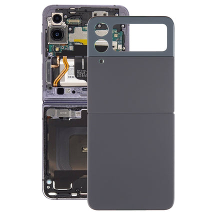 For Samsung Galaxy Z Flip4 SM-F721B Battery Back Cover with Camera Lens Cover(Black)-garmade.com