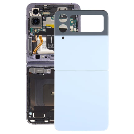 For Samsung Galaxy Z Flip4 SM-F721B Battery Back Cover with Camera Lens Cover(Blue)-garmade.com