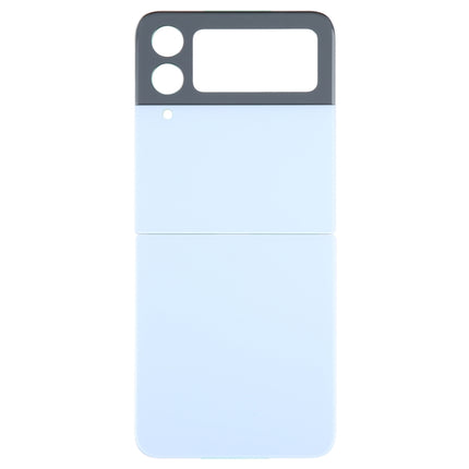 For Samsung Galaxy Z Flip4 SM-F721B Battery Back Cover with Camera Lens Cover(Blue)-garmade.com