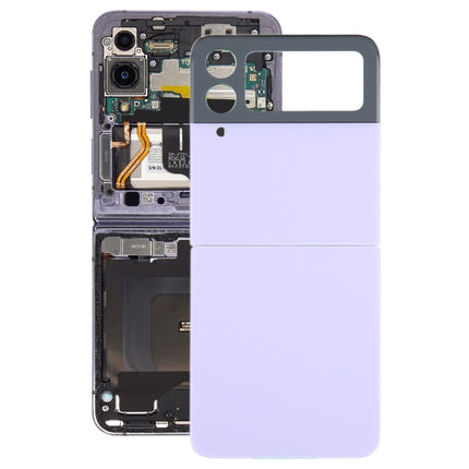 For Samsung Galaxy Z Flip4 SM-F721B Battery Back Cover with Camera Lens Cover(Purple)-garmade.com