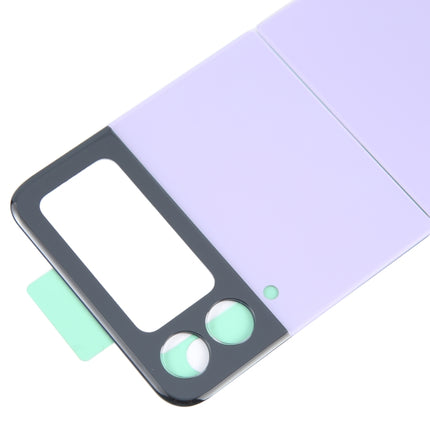 For Samsung Galaxy Z Flip4 SM-F721B Battery Back Cover with Camera Lens Cover(Purple)-garmade.com