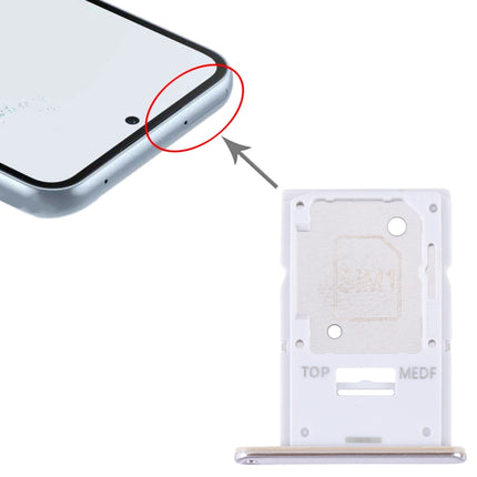 For Samsung Galaxy A54 SM-A546 Original SIM Card Tray + Micro SD Card Tray (Gold)-garmade.com