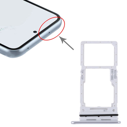 For Samsung Galaxy A34 SM-A346 Original SIM Card Tray + SIM / Micro SD Card Tray (Silver)-garmade.com