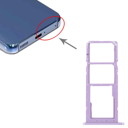 For Samsung Galaxy M04 SM-M045F Original SIM Card Tray + SIM Card Tray + Micro SD Card Tray (Purple)-garmade.com