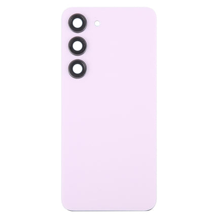 For Samsung Galaxy S23 SM-S911B OEM Glass Battery Back Cover with Camera Lens Cover(Pink)-garmade.com
