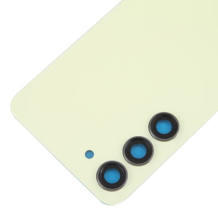 For Samsung Galaxy S23 SM-S911B OEM Glass Battery Back Cover with Camera Lens Cover(Yellow)-garmade.com