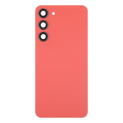 For Samsung Galaxy S23+ SM-S916B OEM Glass Battery Back Cover with Camera Lens Cover(Red)-garmade.com