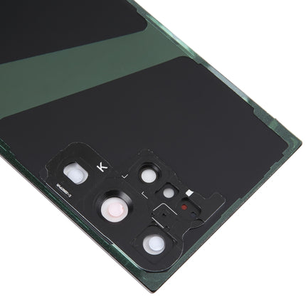 For Samsung Galaxy S23 Ultra SM-S918 Glass Battery Back Cover with Camera Lens Cover(Grey)-garmade.com