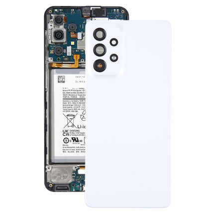 For Samsung Galaxy A73 5G SM-A736B Original Battery Back Cover with Camera Lens Cover(White)-garmade.com