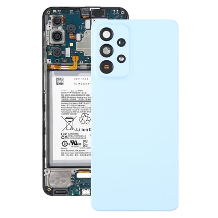 For Samsung Galaxy A53 5G SM-A536B Original Battery Back Cover with Camera Lens Cover(Blue)-garmade.com