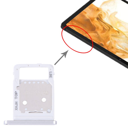 For Samsung Galaxy Tab S8+ SM-X800 Original SIM Card Tray + Micro SD Card Tray (Silver)-garmade.com