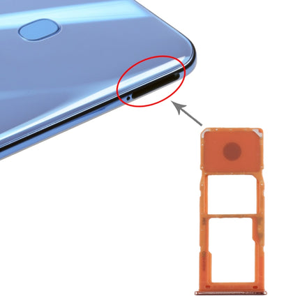 SIM Card Tray + Micro SD Card Tray for Samsung Galaxy A20 A30 A50 (Orange)-garmade.com