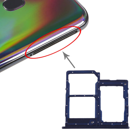 SIM Card Tray + SIM Card Tray + Micro SD Card Tray for Samsung Galaxy A40 (Dark Blue)-garmade.com