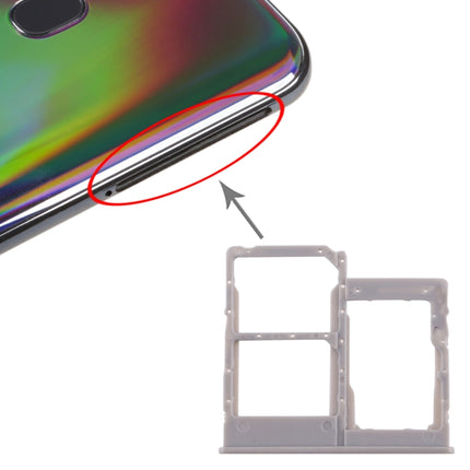 SIM Card Tray + SIM Card Tray + Micro SD Card Tray for Samsung Galaxy A40 (Grey)-garmade.com