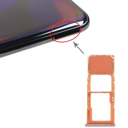 SIM Card Tray + Micro SD Card Tray for Samsung Galaxy A70 (Orange)-garmade.com