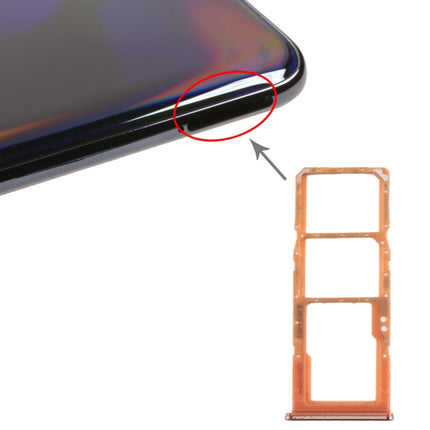 SIM Card Tray + SIM Card Tray + Micro SD Card Tray for Samsung Galaxy A70 (Orange)-garmade.com