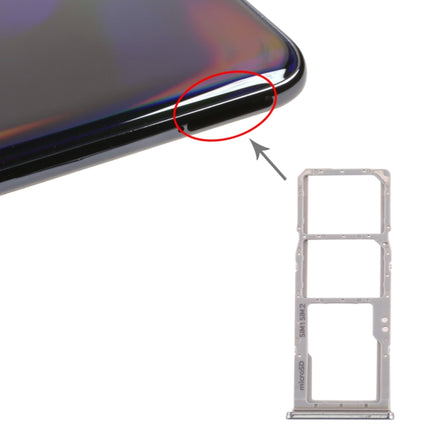 SIM Card Tray + SIM Card Tray + Micro SD Card Tray for Samsung Galaxy A70 (Grey)-garmade.com