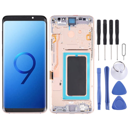 Original Super AMOLED LCD Screen for Galaxy S9 / G960F / DS / G960U / G960W / G9600 Digitizer Full Assembly with Frame (Gold)-garmade.com