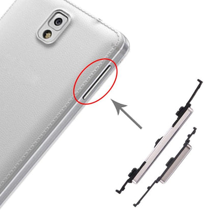 10 PCS Set Side Keys for Samsung Galaxy Note 3 Silver-garmade.com