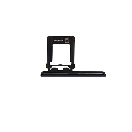 Micro SD Card Tray + Card Slot Port Dust Plug for Sony Xperia XZ Premium (Single SIM Version) (Black)-garmade.com