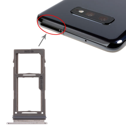 SIM Card Tray + Micro SD Card Tray for Samsung Galaxy S10+ / S10 / S10e(White)-garmade.com