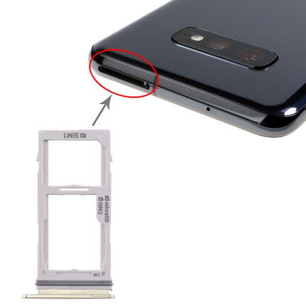 SIM Card Tray + SIM Card Tray / Micro SD Card Tray for Samsung Galaxy S10+ / S10 / S10e(Gold)-garmade.com