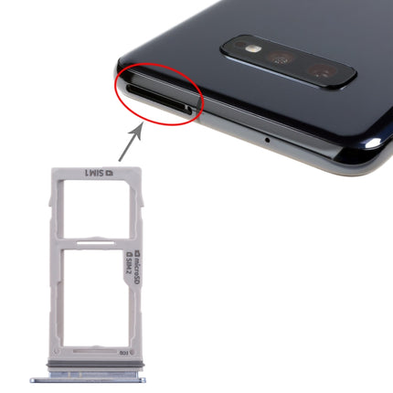 SIM Card Tray + SIM Card Tray / Micro SD Card Tray for Samsung Galaxy S10+ / S10 / S10e(Blue)-garmade.com